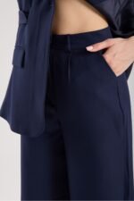 Lacivert Premium Kumaş Yelek Pantolon Kemerli Takım - Görsel 7