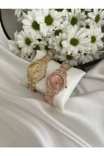 Rose Renk Taşlı Kadın Kol Saati - Görsel 3
