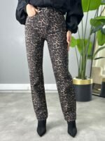 Leopar straight Jean %100 pamuk