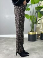 Leopar straight Jean %100 pamuk - Görsel 2