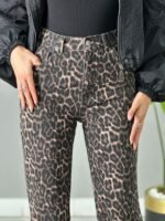 Leopar straight Jean %100 pamuk - Görsel 3